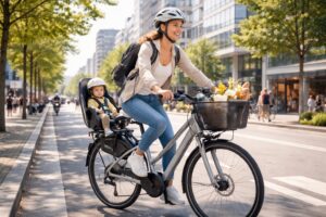 découvrez notre sélection de vélos urbains adaptés aux mamans actives chez décathlon b'twin et intersport, alliant confort, praticité et style pour vos déplacements quotidiens.